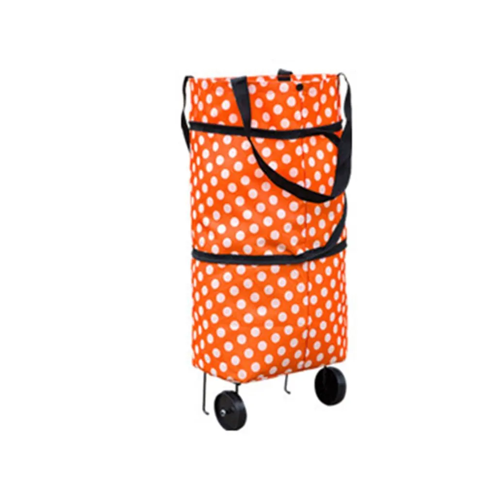 

Fashionable Design Large Capacity Waterproof Oxford Cloth Foldable Shopping Trolley Wheel Bag Traval Cart Luggage Bag