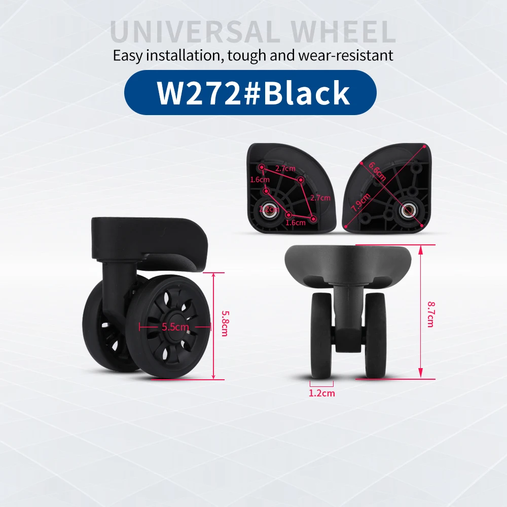 TANGYIPIN Red Eogle L - J Wheel For Suitcase Business Box Repair Toolbox Luggage Pulley Silent Accessories Detachable Universal