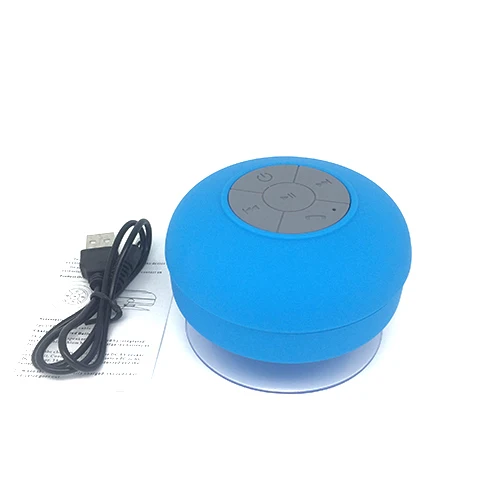 Синий JI-06 водонепроницаемый Душ bluetooth динамик mp3 плеер беспроводной громкой связи Портативный динамик для телефона всасывающий микрофон сабвуфер - Цвет: Синий