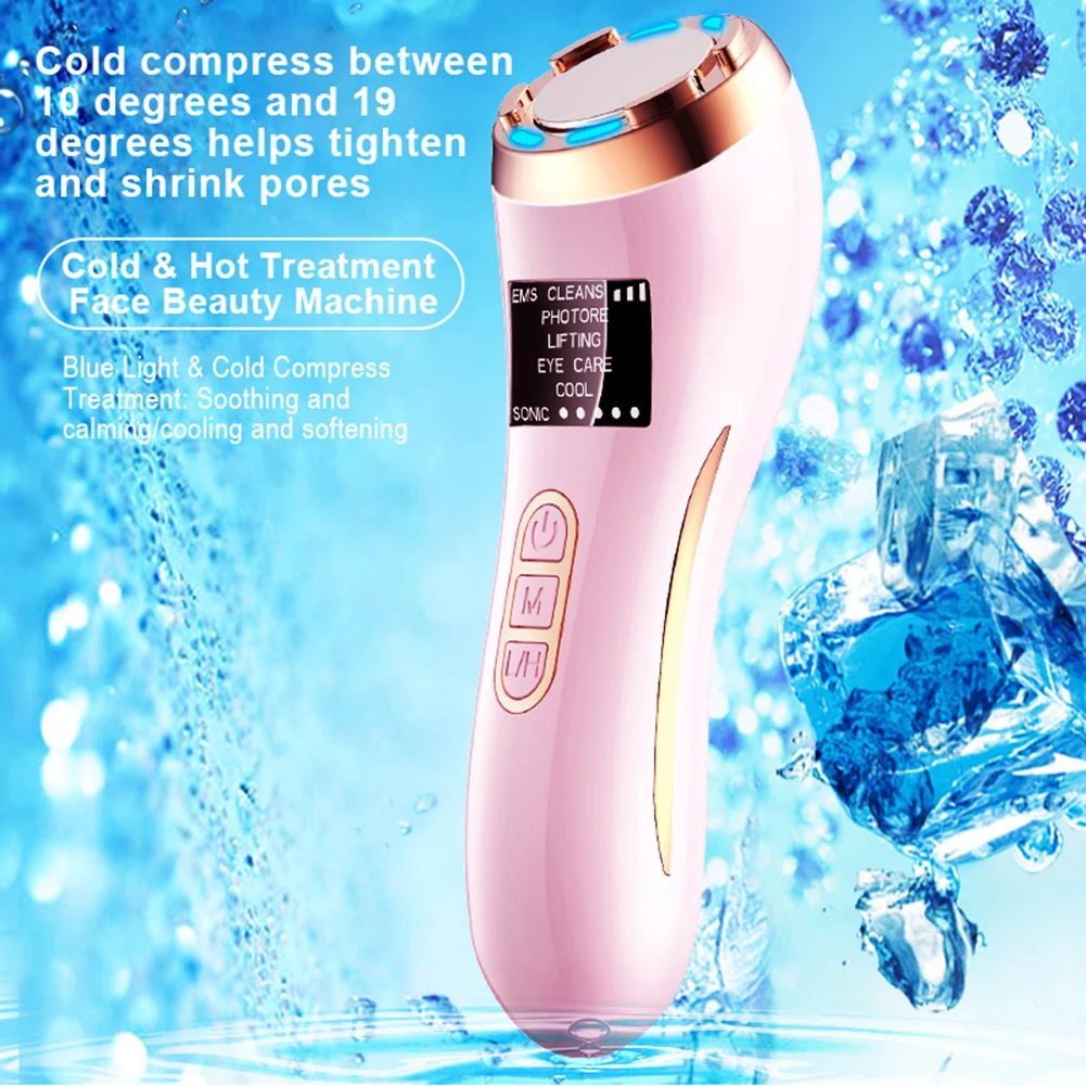 

Facial Massager with Vibrating/Hot/Cold Skin Care Device, 5 Modes, 5 Levels, Face Firming Beauty Instrument