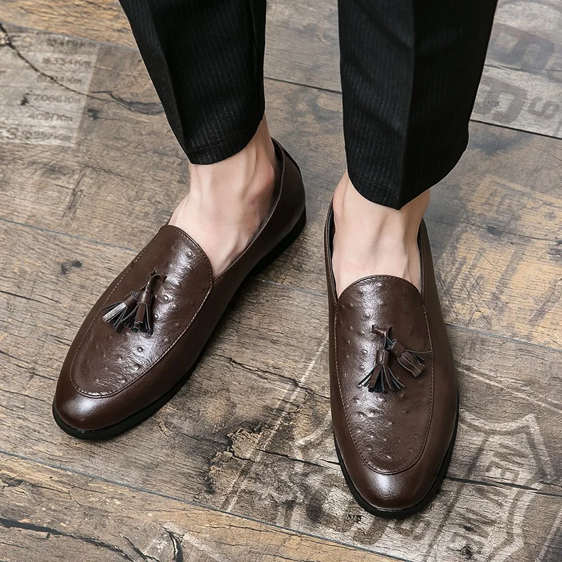 

fashionsummer old lather men's italian wear lether formal skool men skin leather for Moccasins stylish black moccasins trend
