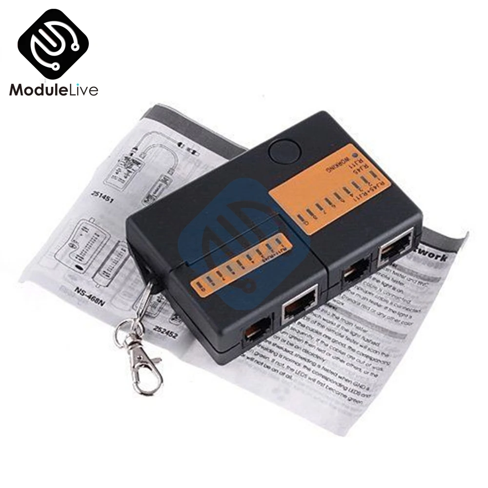Профессиональный мини тестер для сетевых кабелей LAN Cat5 RJ11 RJ45|tester rj45|tester rj11tester