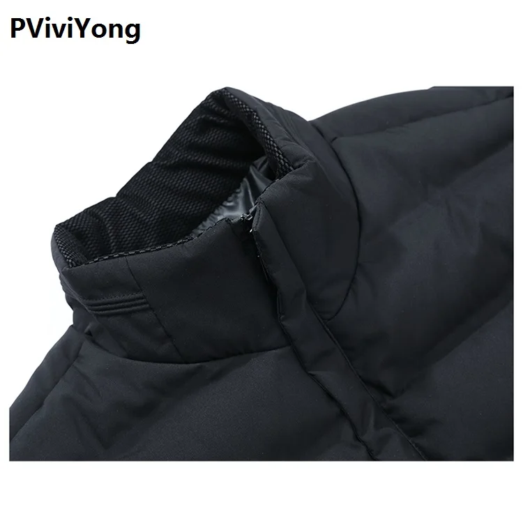 PViviYong/ Новое поступление, зимние высококачественные куртки-парки с толстым капюшоном для мужчин, мужские куртки с капюшоном, большие размеры 2713