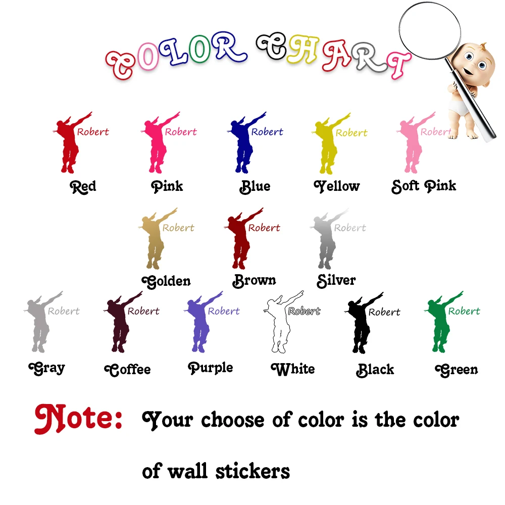 Персонализированная виниловая наклейка на стену с именем заказ для геймера Battle