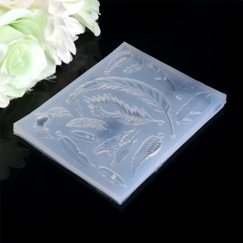

Mold for jewelry Feather charms pendant Resin Silicone Mould handmade tool epoxy resin molds