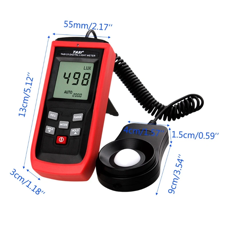 

TA8133 Digital Luxmeter illuminance Light Meter 200000Lux Lux/FC illuminometer