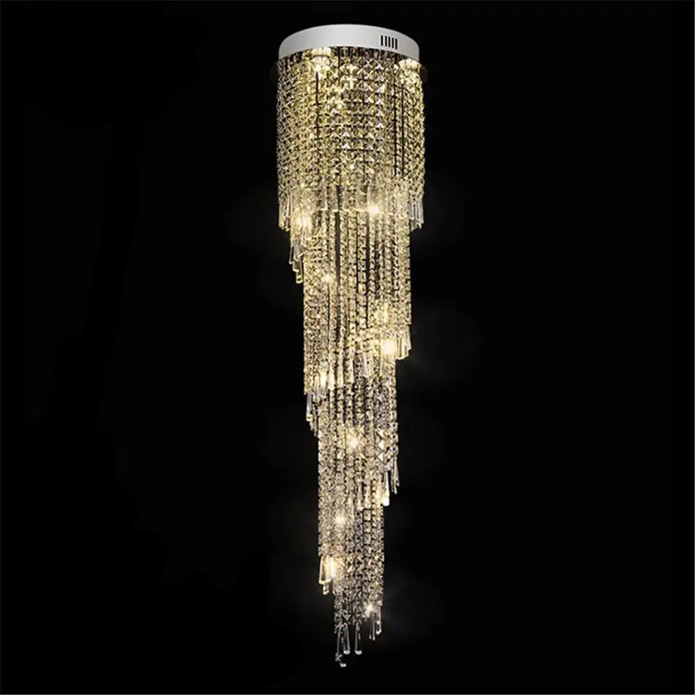 Современная Художественная декоративная лестница хрустальная люстра для