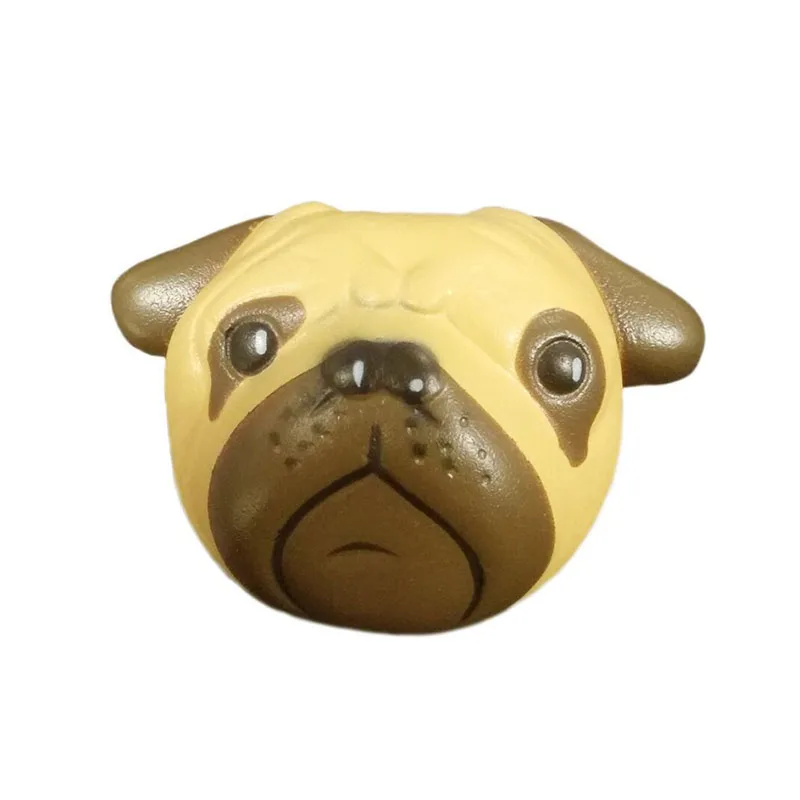 Pan de imitaci&oacute;n de poliuretano para pastel, juguete de descompresi&oacute;n con fragancia, cabeza de perro de rebote lento-1