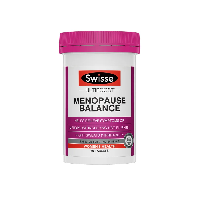 Австралийский Swisse Menopause Баланс Здоровье женщин снижение горячей смывки ночные потливость проблемы сна раздражительность
