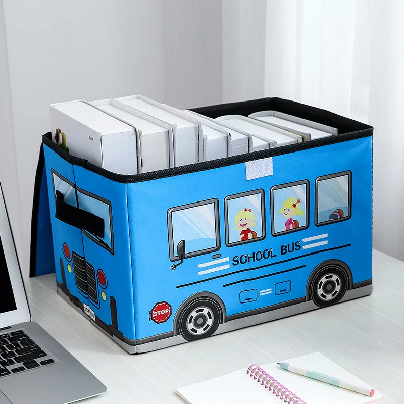 Квадратный складной мультяшный ящик для хранения с крышкой нетканые домашние