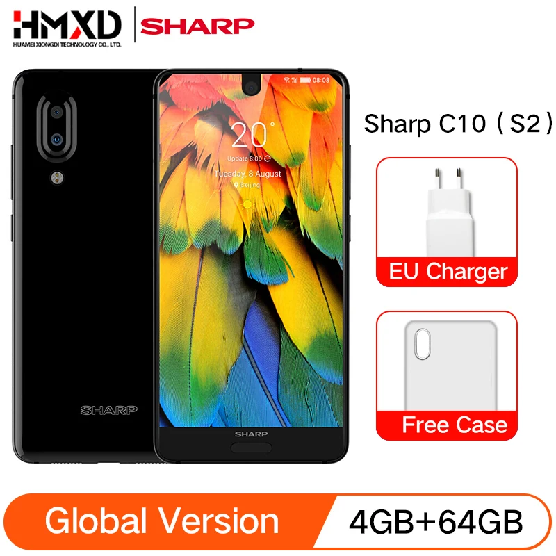 Глобальная версия SHARP AQUOS C10 S2 4 Гб ОЗУ 64 ПЗУ Восьмиядерный процессор Snapdragon 630 5