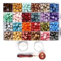 sealing wax beads set 600 pcs multicolors octagonal wax bead with storage case for stamp envelope gift wrapping lbshipping