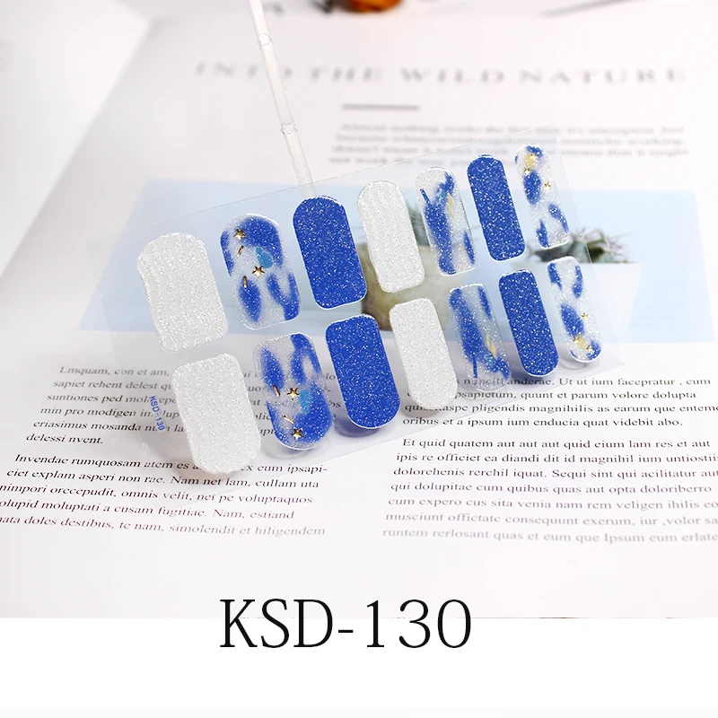 KSD-130 New Stickers Glitter KSD Series Irregular Sequins Nail Decals Full Cover Adhesive Nail Art Stickers Manicure for Kids Women - Цвет: KSD-130