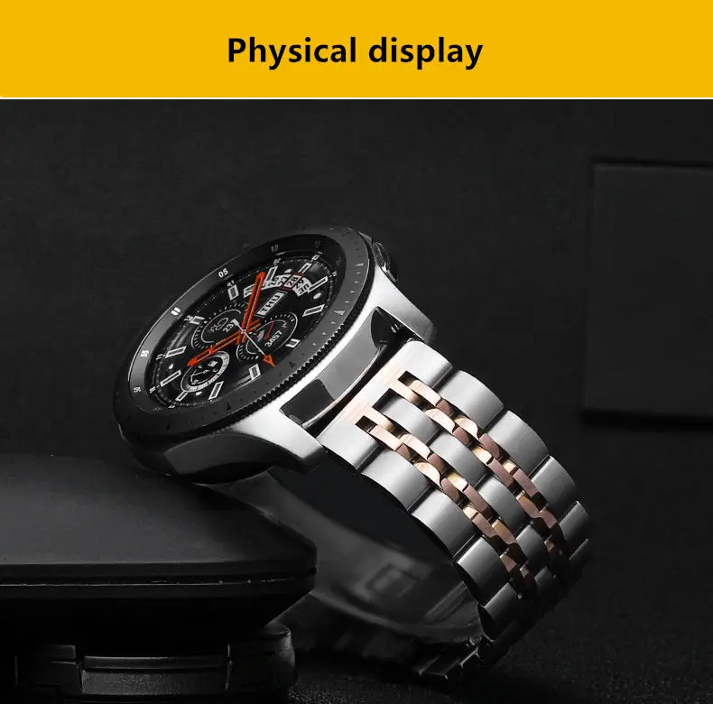 Ремешок из нержавеющей стали для samsung Galaxy watch 46 мм ремешок gear S3 Frontier Band 22 мм браслет huawei watch GT 2 ремешок gear S 3 46