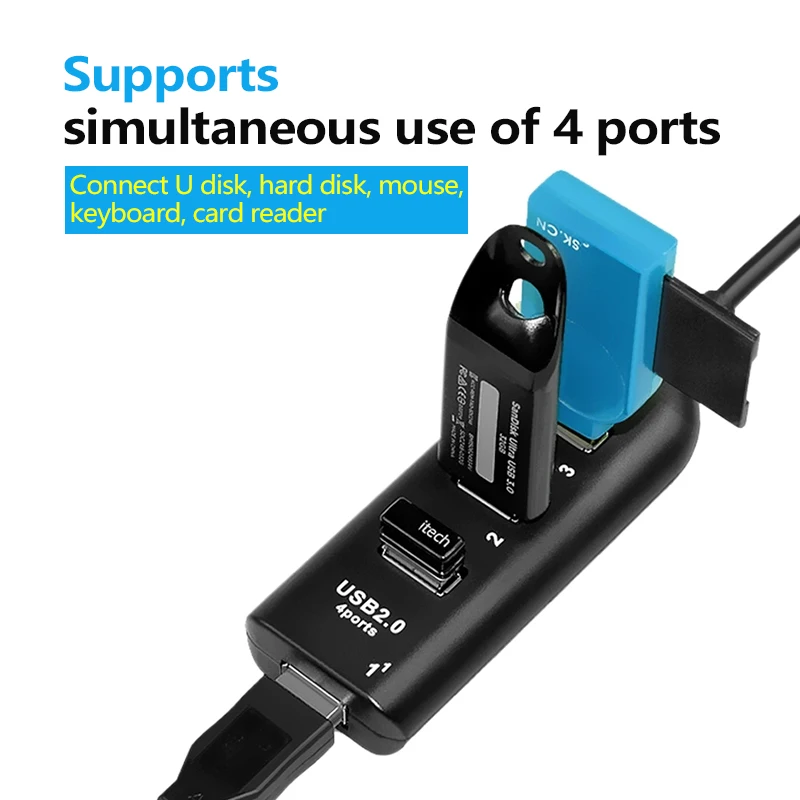 Универсальный usb хаб 4 порта USB 2 0 с кабелем высокоскоростной мини концентратор