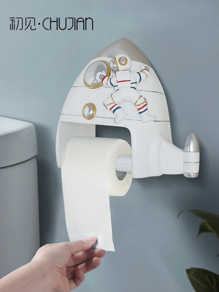

Простой настенный держатель для бумажных полотенец с астронавтом, рулон бумаги без перфорации, украшения, креативный, милсветильник, роско...
