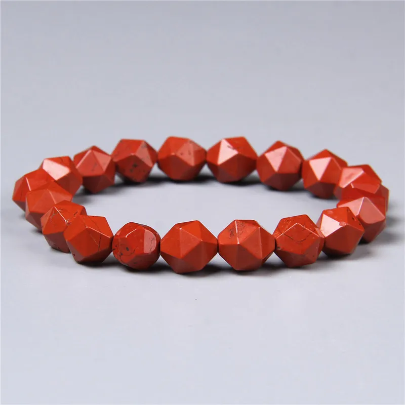 10 мм Граненый Серый Кристалл кварцевый камень бисер браслет синий Амазонит удача