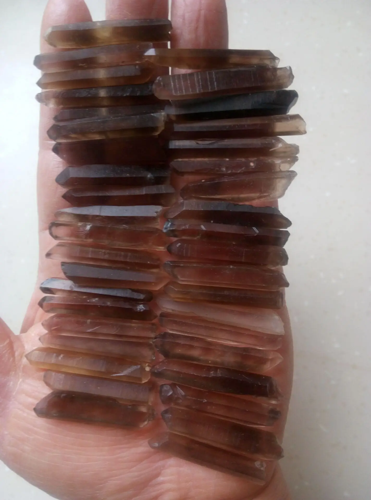 50 шт./партия маленькая палочка из натурального дымчатого кварца 40 г|Камни| |