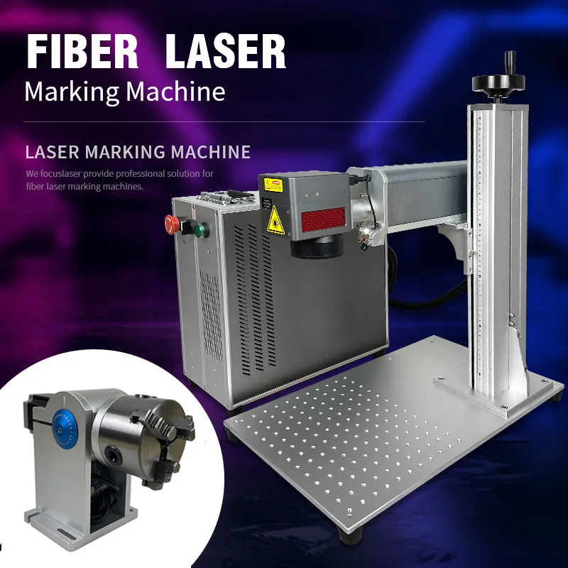

Fiber Laser Engraver With Rotating Parts 20W 30W 50W Raycus JPT Marking Machine Laser Engraver Metal Gold Silver Steel Cutting