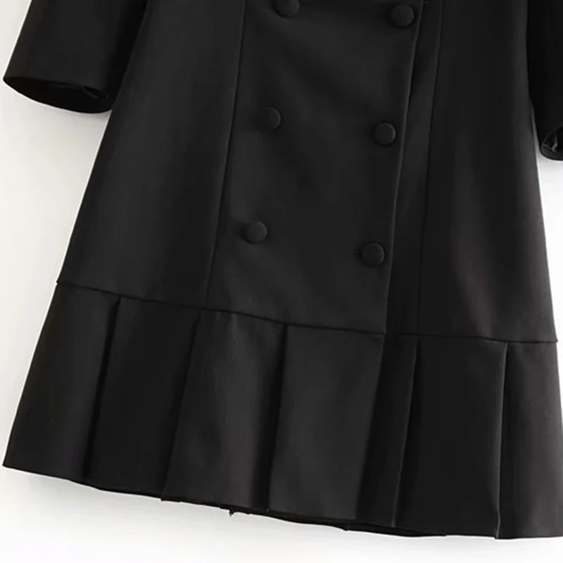 2019 Блейзер Мини платье для женщин Za модная одежда отложной воротник с длинным