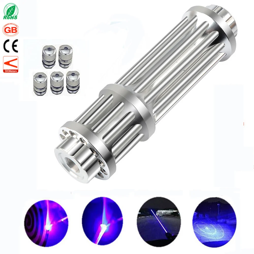 Высота мощный лазер синий лазерный указатель ручка фонарь 450nm 10000 м Фокусируемый
