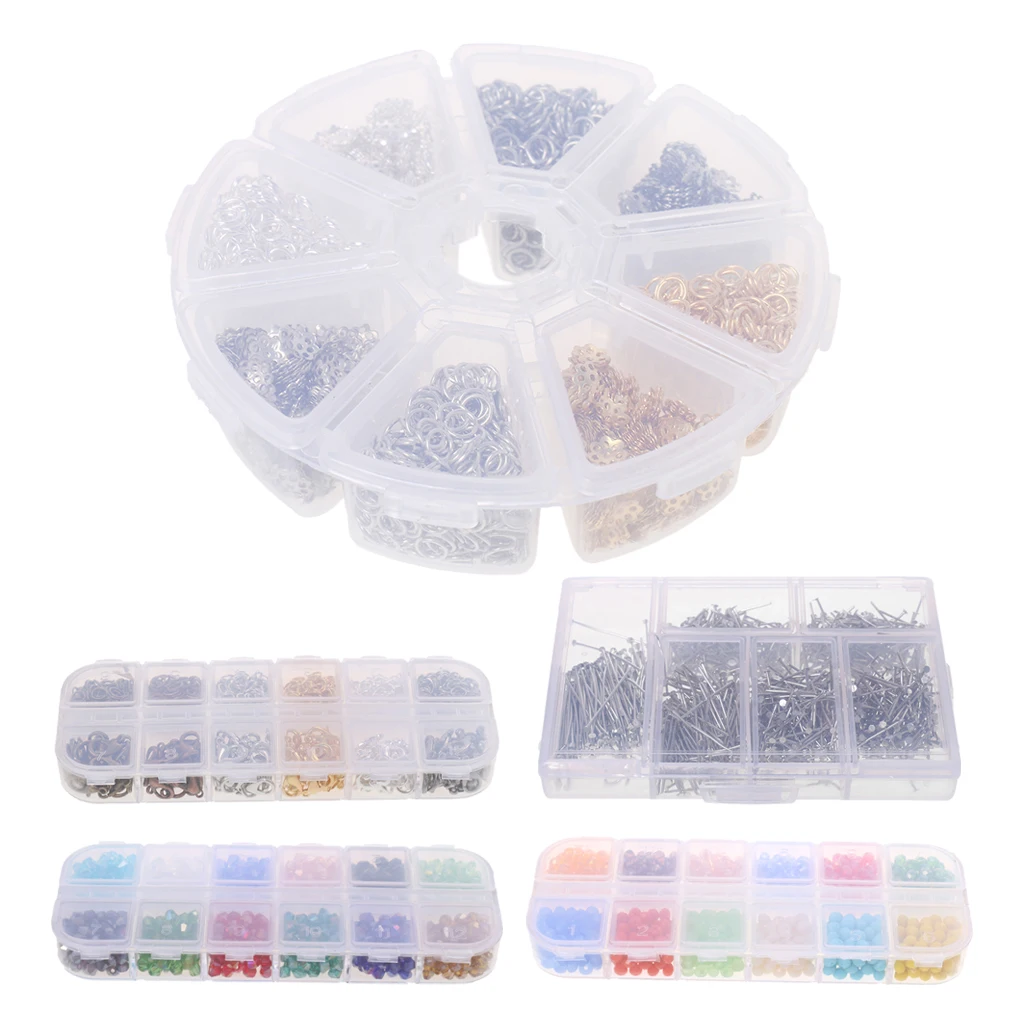 

1 Box DIY Beads Cap Mixed Flowers Cap Rings Metal Spacer Jewelry Accessories