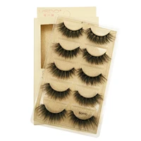 hot 5 pairs of false eyelashes 3d mink hair natural thick artificial eyelashes makeup special eye lashes mink