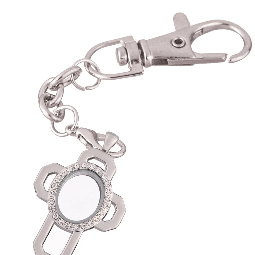 10 шт./лот смешанный крест Овальный Кристалл Открытое кольцо для ключей