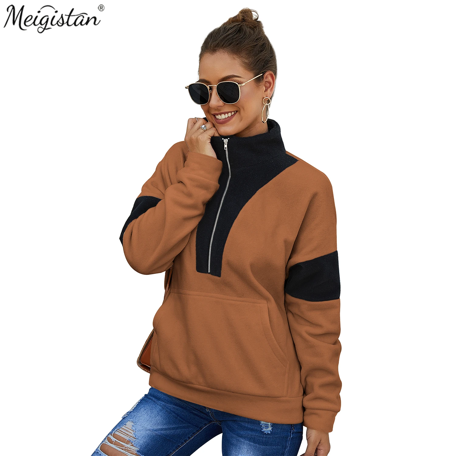 Женская зимняя Толстовка уличная Водолазка с длинным рукавом пуловер рубашка