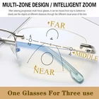 Многофокальные пресбиопические очки без оправы 2021 для мужчин и женщин, с защитой от сисветильник, из титанового сплава, 2,5