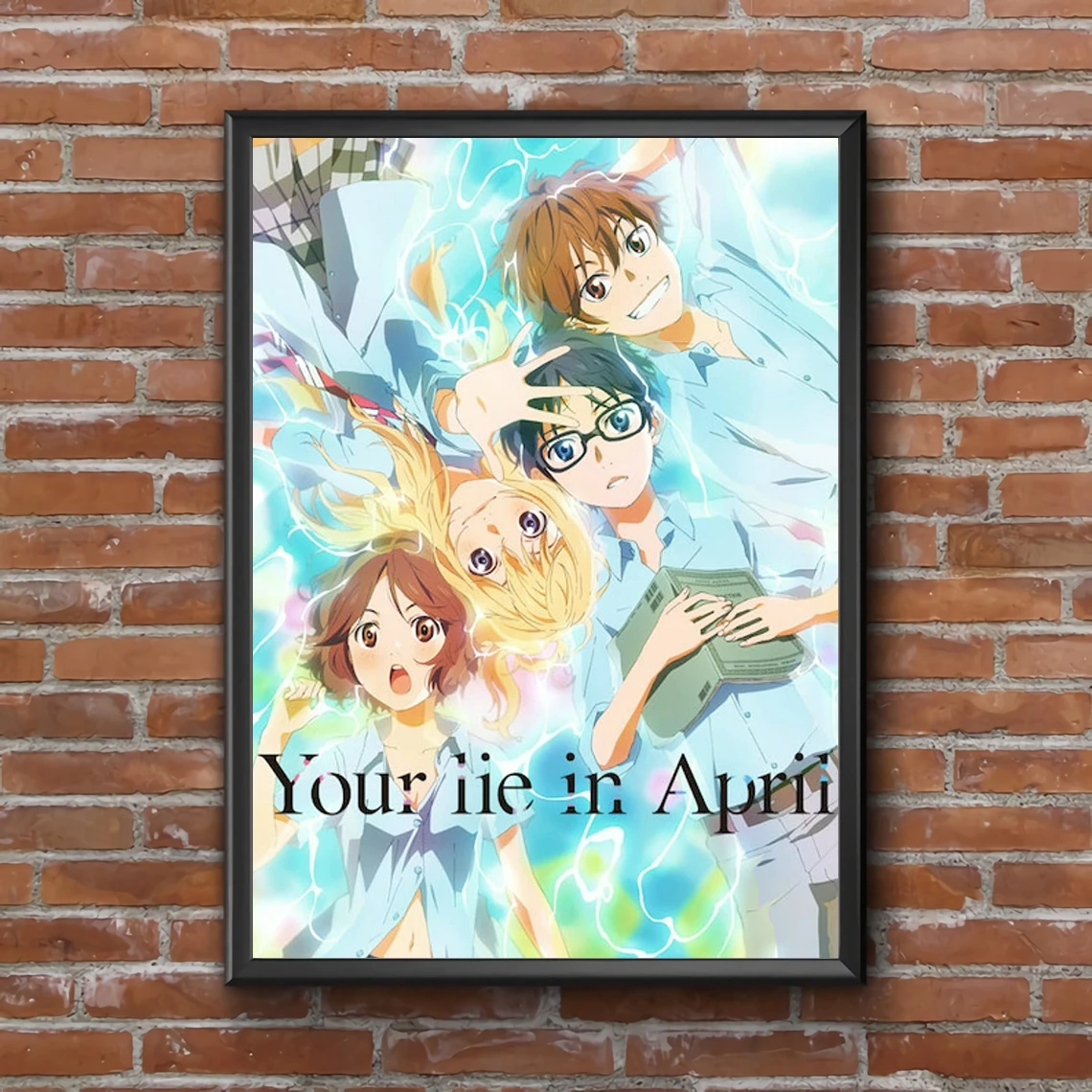 

Your lie в апреле аниме фильм Холст плакат домашняя фотография (без рамки)