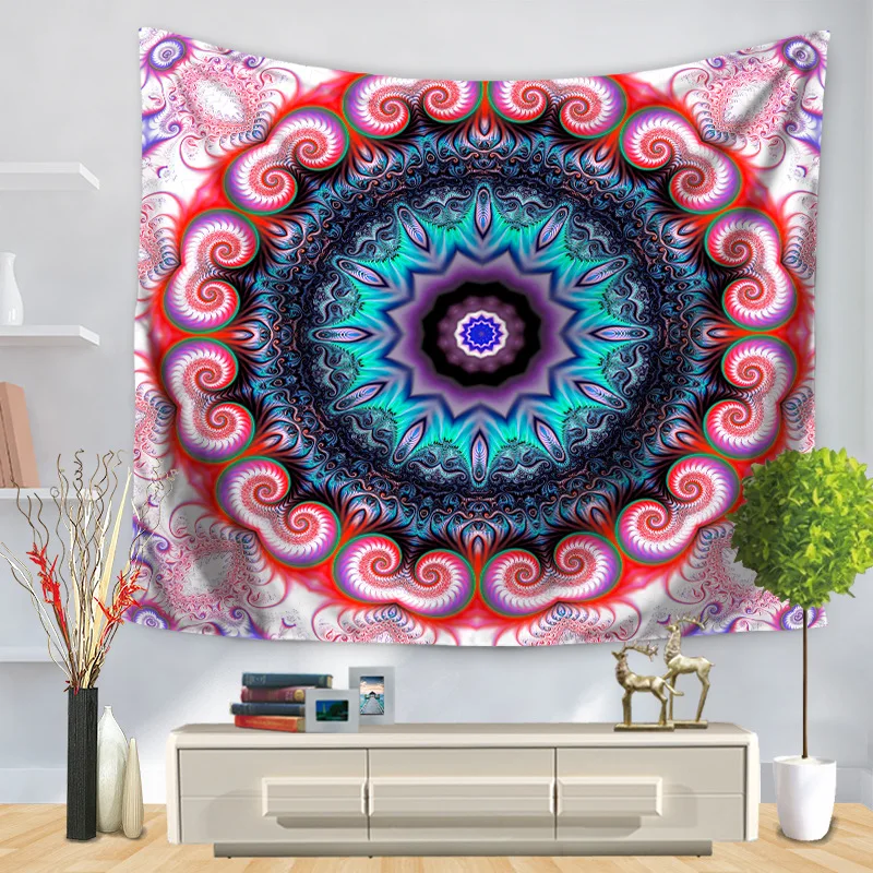 Mandala pattern Wall tapestry Boho Background cloth wall carpet hanging Home Decor Beach mat 75*90cm GT-0011 | Дом и сад