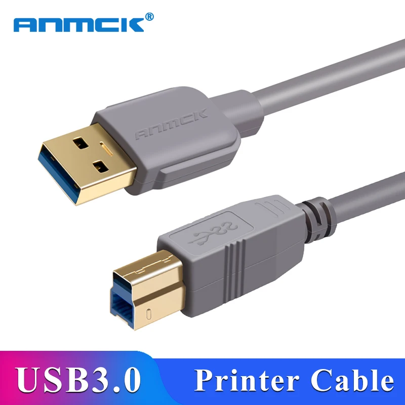 USB 3 0 кабель для принтера Type B Male to 2 2M 3M 5M 10M Canon Epson HP ZJiang Label Printer DAC|Кабели передачи