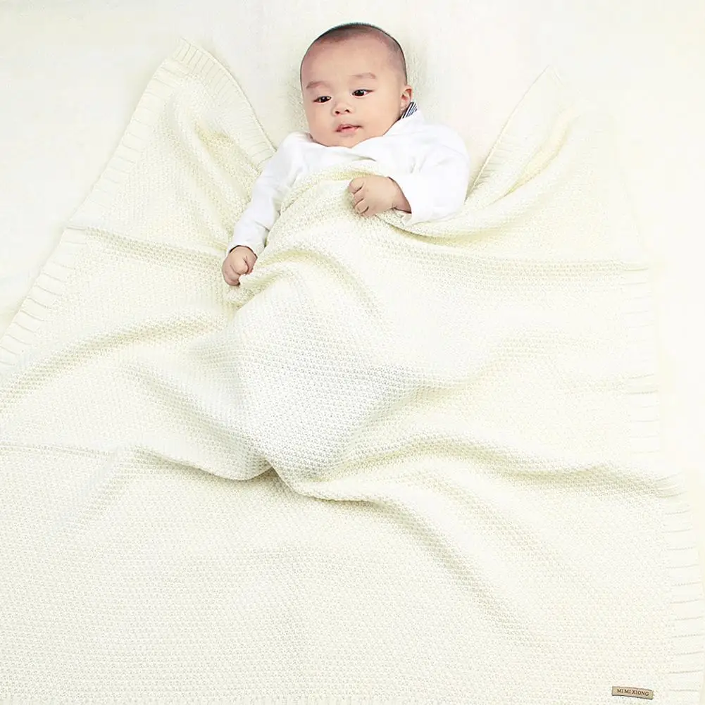 

Baby Blanket Knitted Newborn Swaddle Wrap Blankets Soft Toddler Infant Bedding Quilt for Bed Sofa Basket Stroller Blankets#38