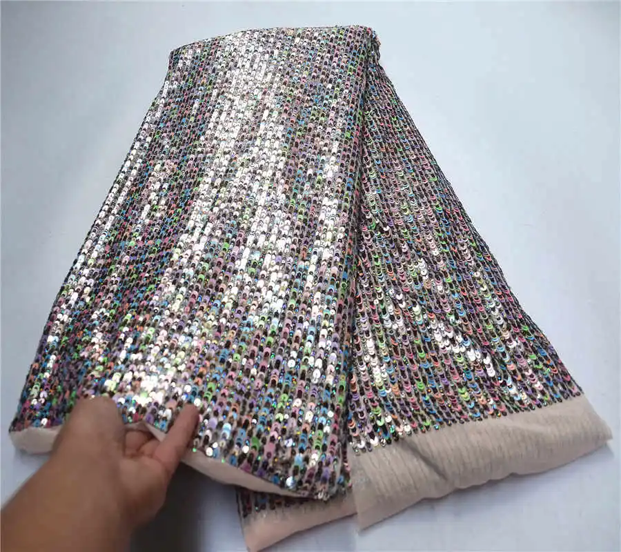 Блестки кружева ткань 2019 высокого качества Африканское вечернее платье ткани