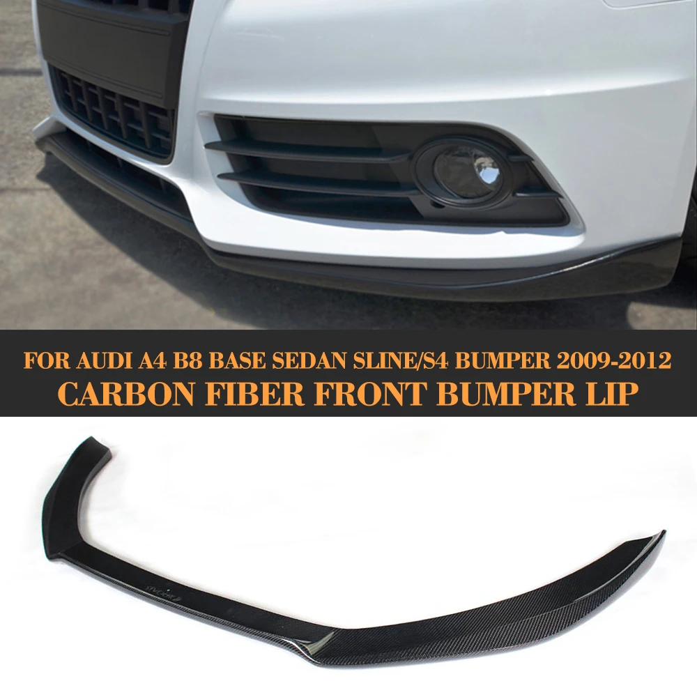Передний бампер из углеродного волокна спойлер фартук для Audi A4 B8 S4 Sline 2009 2010 2011 2012 |