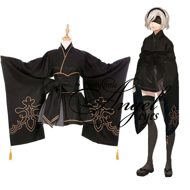 Горячая игра NieR Automata 9S YoRHa No 2 Тип B кимоно 2b Косплей ежедневные костюмы|Игровые