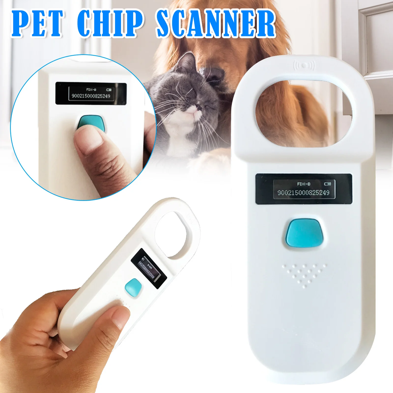 

Animal Tag Microchip Reader ISO Chip Portable Pet Dog Cat Scanner 134.2khz For Rfid Glass Tag/Rabbit Ear Tag K888