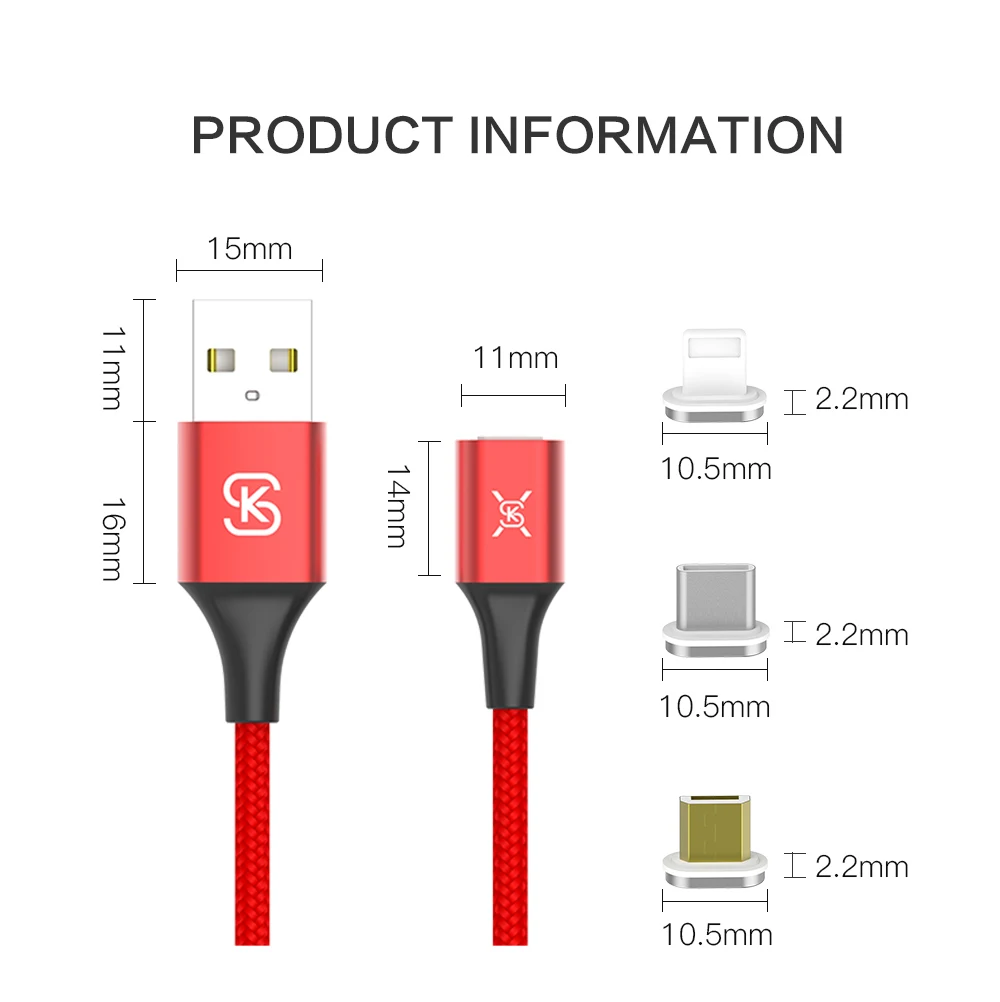 Магнитный автомобильный кабель SIKAI 1,5 м Micro usb type C для быстрой зарядки 3 в 1, Магнитный зарядный провод usb c для huawei honor 10 для xiaomi 9