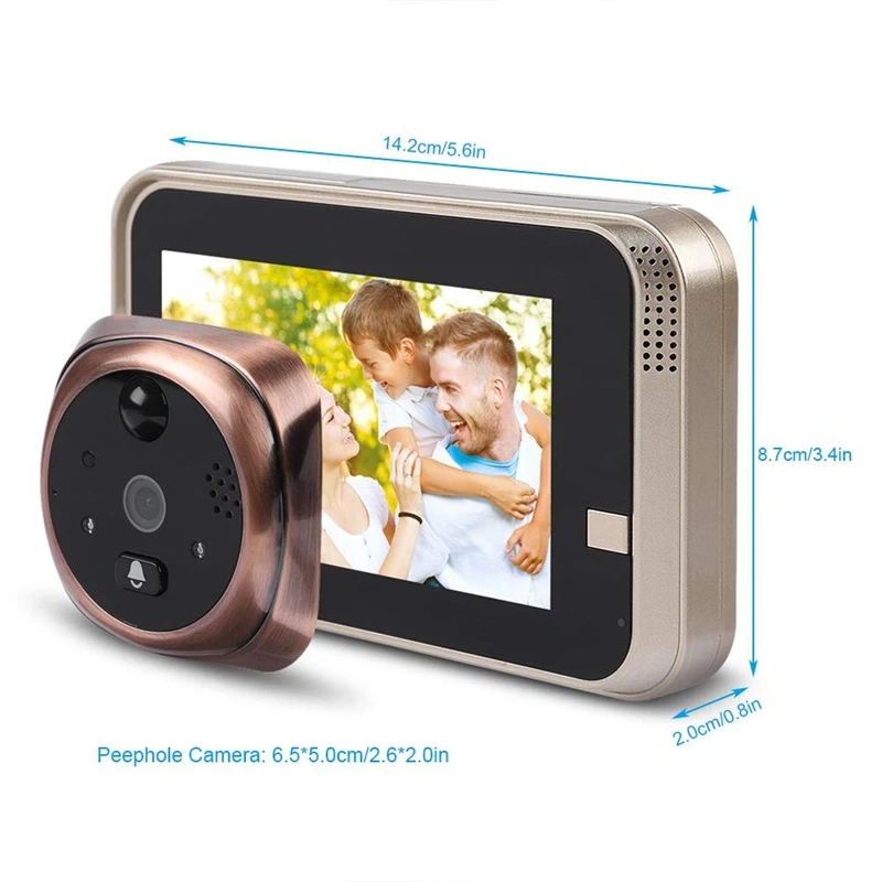Дверной глазок IG-Video 720P Hd-экран 4 3 дюйма Wi-Fi | Безопасность и защита