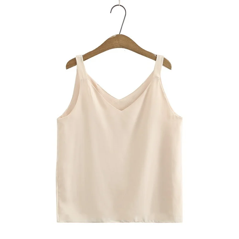 

Размера плюс для женщин с v-образным вырезом без рукавов 2 слоя летние топы на бретелях свободные a-образные белые черные сексуальные лифчики