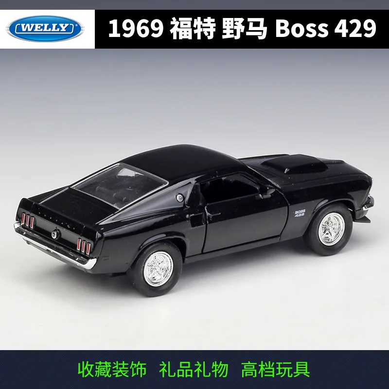 1:36 1969 Ford Mustang Boss 429 сплав модель машинки Diecast металлические отводной модели