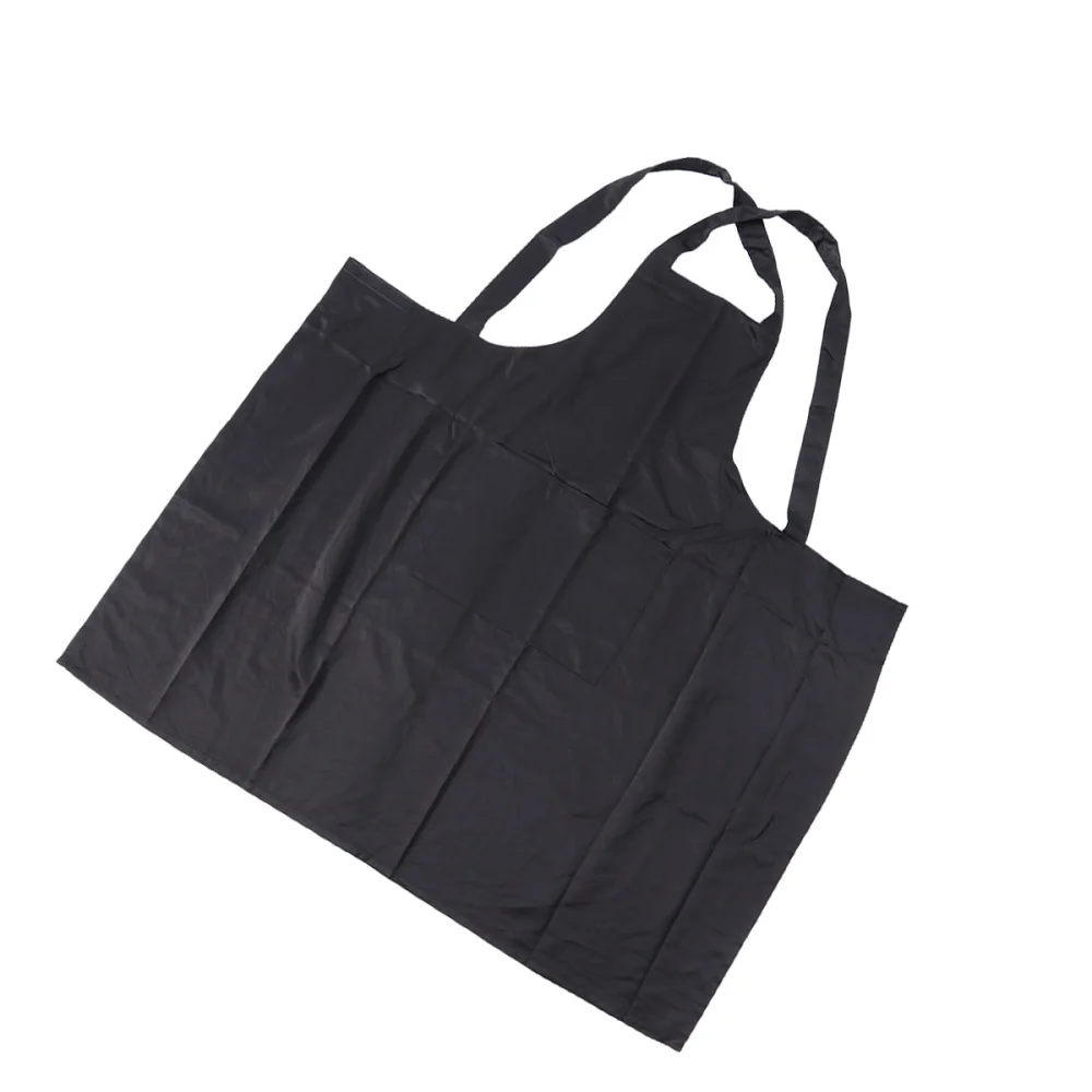 

Hair Stylist Apron With Pockets Professional Salon Hairdresser Barber Pet Groomers Smock Vest Waterproof With Belt (Black)