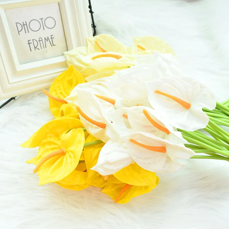 5 шт. антуриум Калла Лилия искусственный цветок горшечные растения гостиная