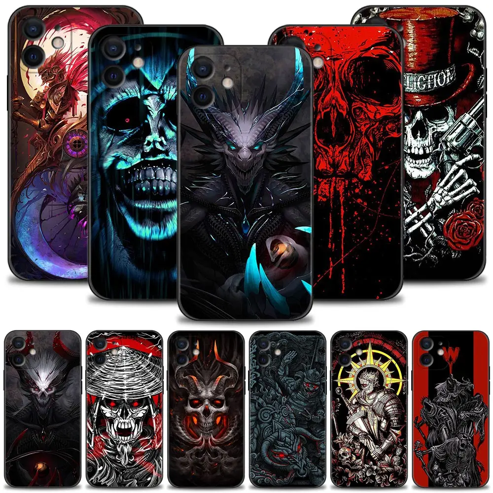

Silicone Phone Case For Apple iPhone 13 12 11 Pro Max XS Max XR X 7 8 Plus 13 12 Mini 6S SE 2020 Shell Ghost Samurai