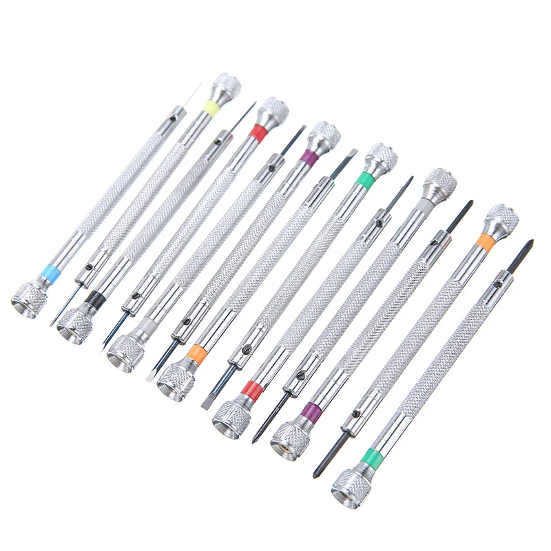 13 Pcs Watch Screwdrivers Set Alloy Steel Repair Tool Kits 0.6-2.0 mm Precision Screwdrivers For Watch Glasses Repair Tool