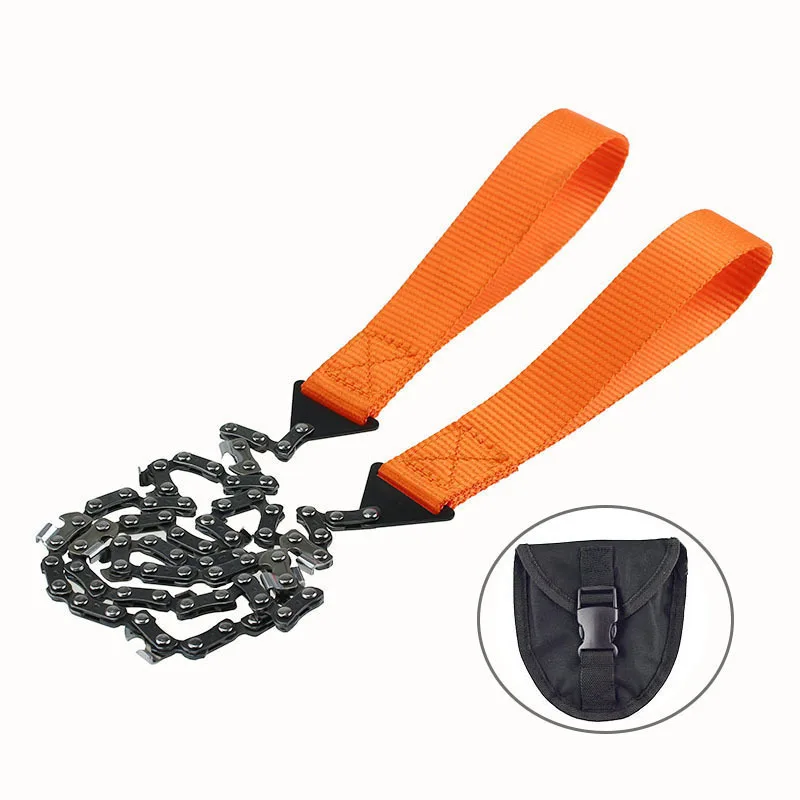 

Outdoor portable pocket hand zipper saw 11/33 tooth 24 inch camping survival chain saw garden logging wire saw tool