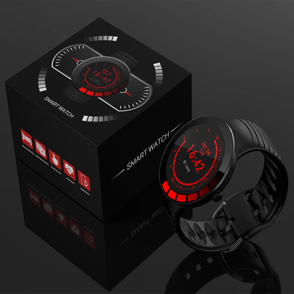 

E3 Smart Watch Man Women IP68 Waterproof Full Touch Screen Silicone Strap Smart Watch Lovers' Watch for Android IOS Mobile