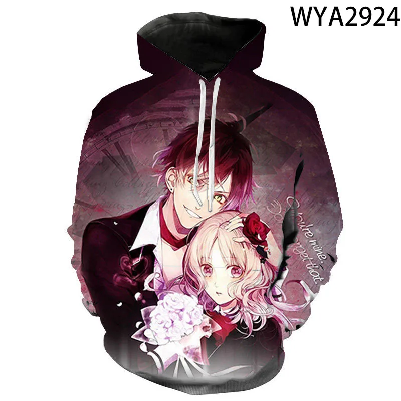 

2020 New Diabolik Lovers Hoodies Sakamaki Kanato Ayato Komori Yui Anime 3D Print Sweatshirts Boy Girl Kids Hoodie Pullover