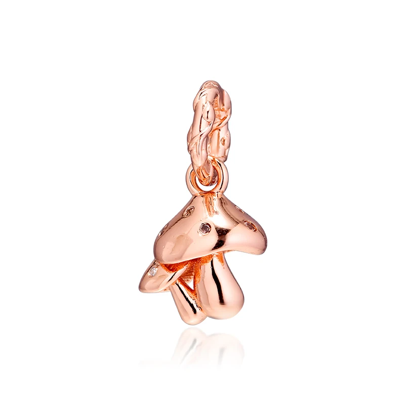 Red CKK Fit Pandora браслет сверкающий Гриб Бусины Для Подвески для изготовления украшений Стерлинговое Серебро 925 оригинальные бусины Шарм Kralen perle - Color: Red